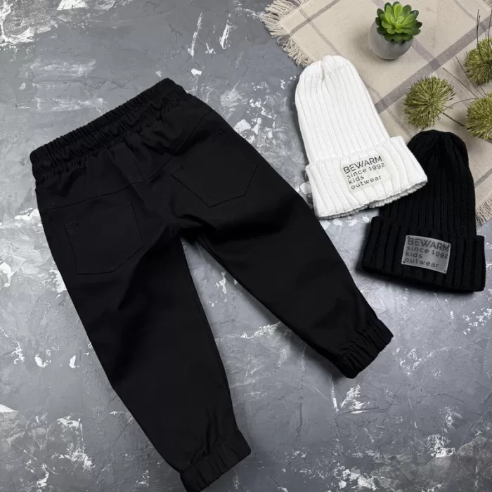 Штани дитячі джоггери Organic Cotton black