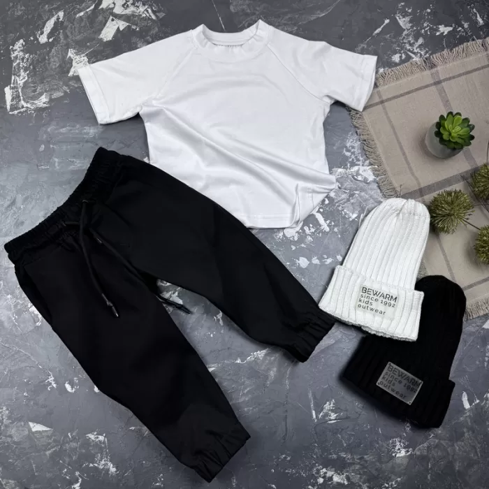 Штани дитячі джоггери Organic Cotton black