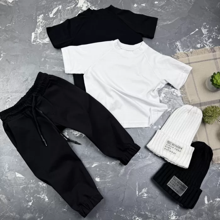 Штани дитячі джоггери Organic Cotton black