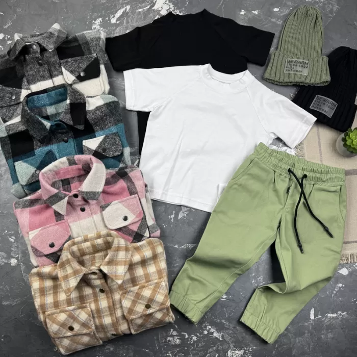 Штани дитячі джоггери Organic Cotton oliva