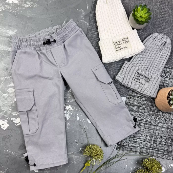 Штани дитячі карго Organic Cotton Gray