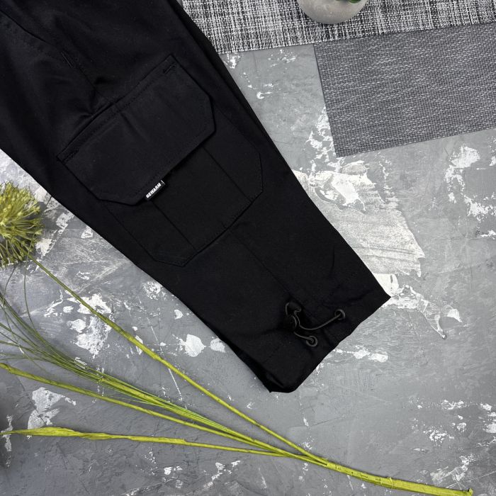 Штани дитячі карго Organic Cotton black