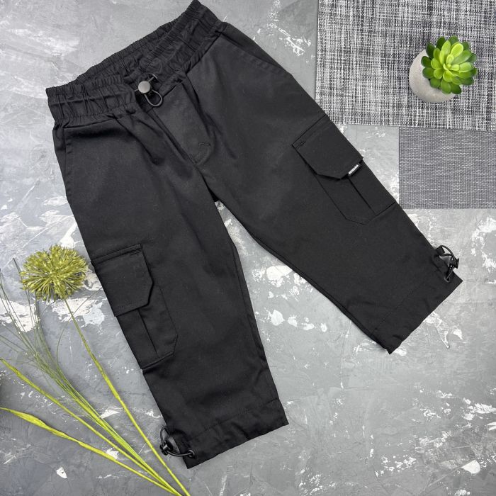 Штани дитячі карго Organic Cotton black