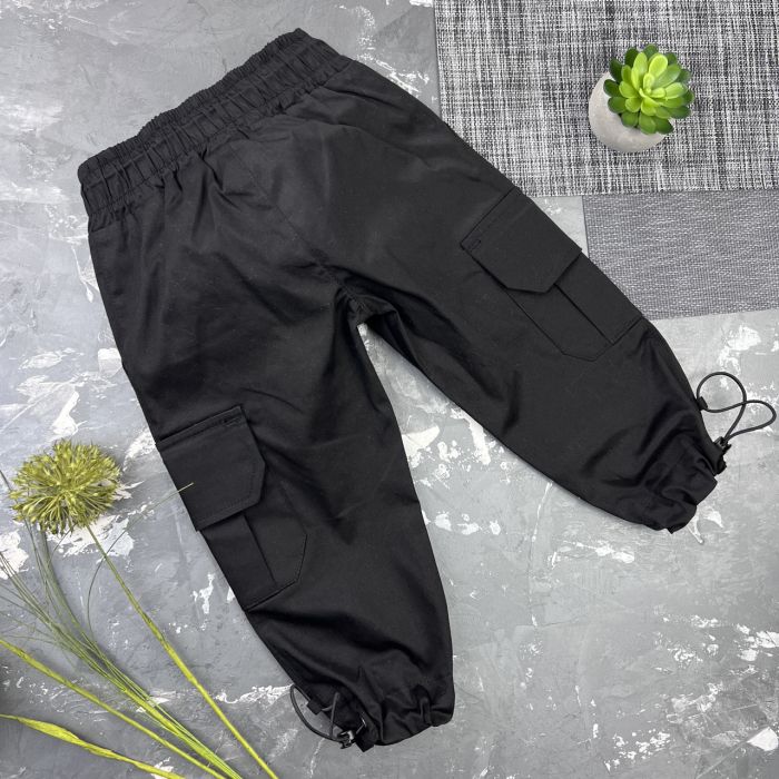Штани дитячі карго Organic Cotton black