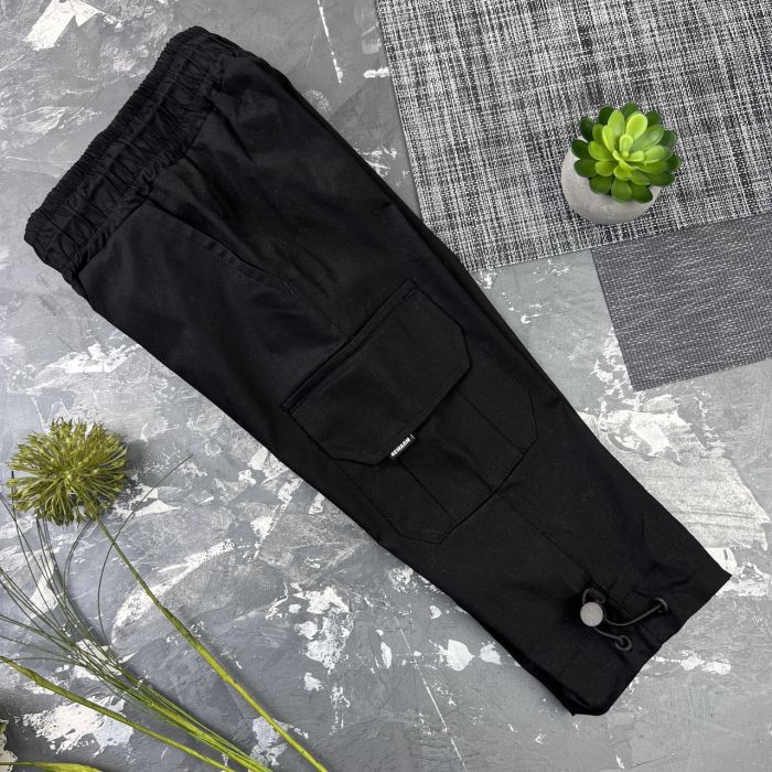 Штани дитячі карго Organic Cotton black