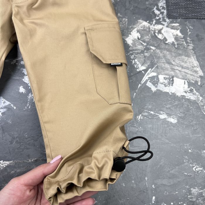 Штани дитячі карго Organic Cotton beige