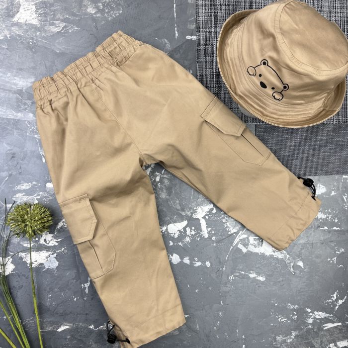 Штани дитячі карго Organic Cotton beige