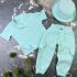 Костюм muslin cotton BEWARM дитячий штани + футболка + панамка Блакитний