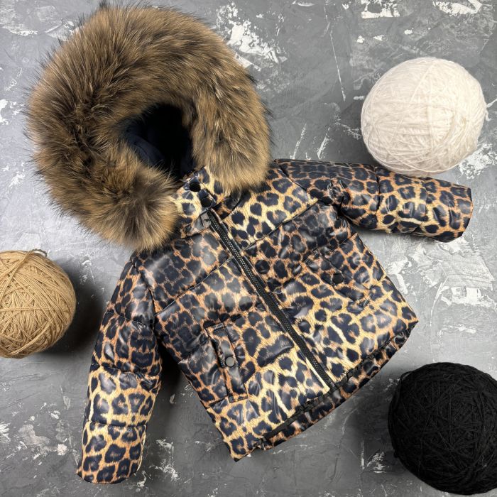 Комбінезон BEWARM Umka Leopard-Black дитячий зимовий роздільний
