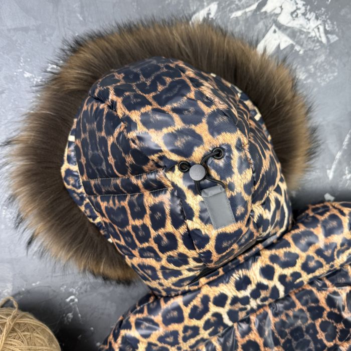 Комбінезон BEWARM Umka Leopard-Black дитячий зимовий роздільний