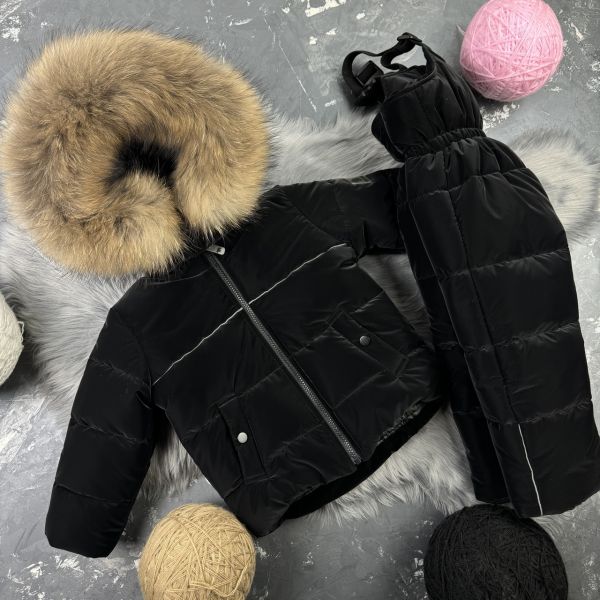 Комбінезон BEWARM Umka Black Velvet дитячий зимовий роздільний