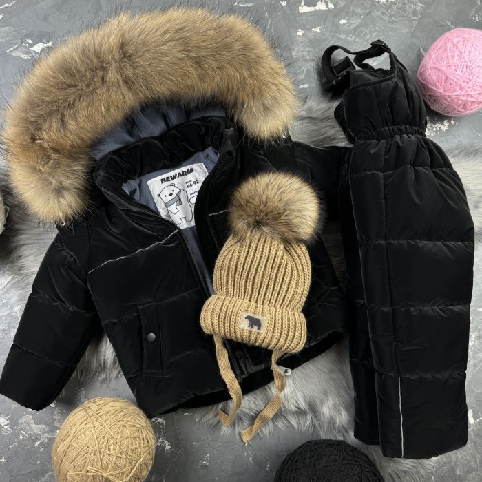 Комбінезон BEWARM Umka Black Velvet дитячий зимовий роздільний