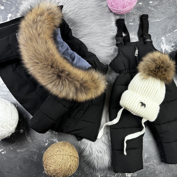 Комбінезон BEWARM Umka Black дитячий зимовий роздільний