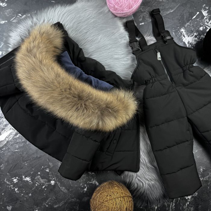 Комбінезон BEWARM Umka Black дитячий зимовий роздільний