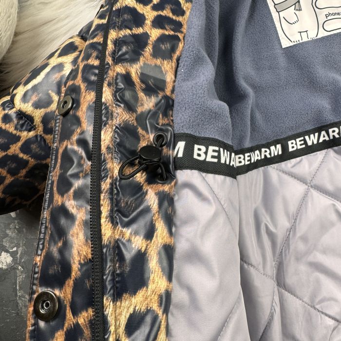 Куртка-пальто BEWARM Bakota Leopard дитяча зимова подовжена