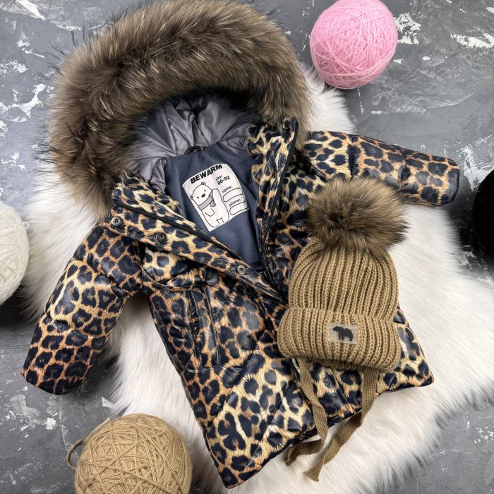 Куртка-пальто BEWARM Bakota Leopard дитяча зимова подовжена