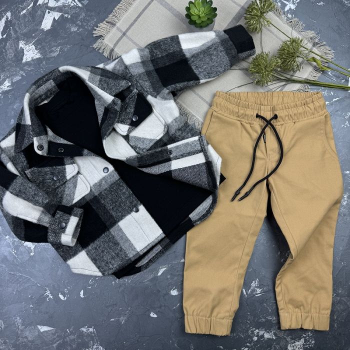 Комплект дитячий набір spring nature BlackBeige
