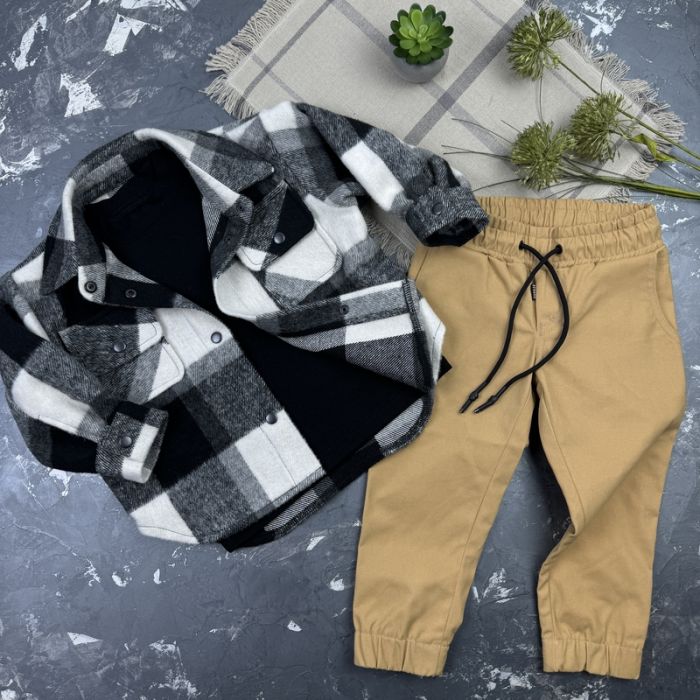 Комплект дитячий набір spring nature BlackBeige