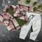 Комплект дитячий набір spring nature пудра/хакі/білий