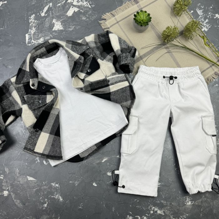 Комплект дитячий набір spring wind Black on White