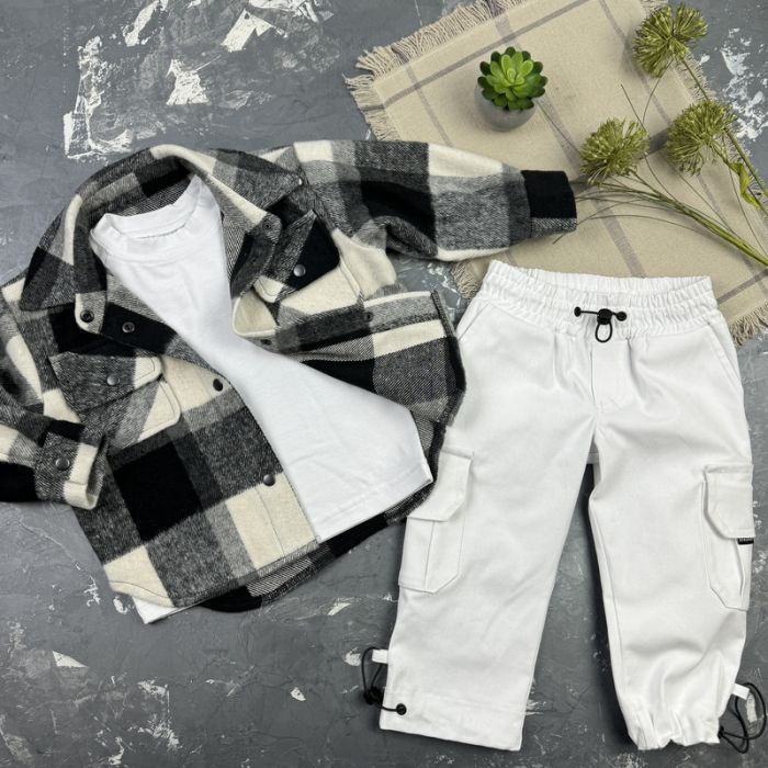 Комплект дитячий набір spring wind Black on White