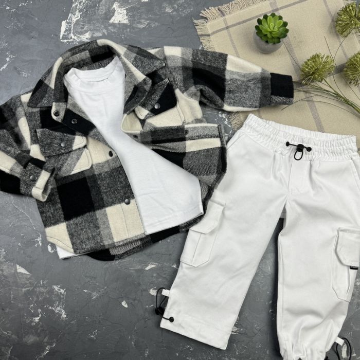 Комплект дитячий набір spring wind Black on White