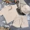 Костюм muslin cotton BEWARM дитячий шорти + футболка + панама Beige