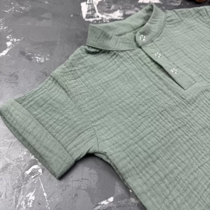 Комплект muslin cotton Khaki BEWARM дитячий (штани,футболка,панамка,шорти,туніка)