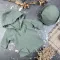 Мусліновий набір туніка + панама дитяча Muslin Cotton BEWARM Khaki