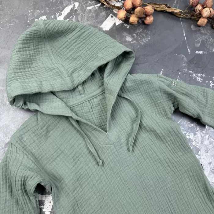 Муслінова Туніка дитяча Muslin Cotton BEWARM Хакі