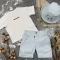 Костюм #BEWARM шорти+футболка+панамка дитячий Блакитний/Білий
