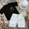 Костюм prettybear шорти+футболка+панамка дитячий Блакитний/Чорний
