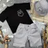 Костюм prettybear шорти+футболка+панамка дитячий Сірий/Чорний