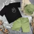 Костюм prettybear шорти+футболка+панамка дитячий Олива/Чорний