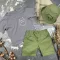 Костюм prettybear шорти+футболка+панамка дитячий Олива/Сірий