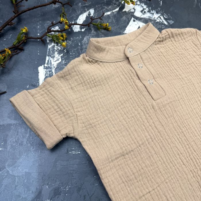Костюм muslin cotton BEWARM дитячий шорти + футболка Sand