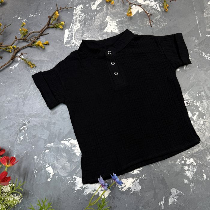 Костюм muslin cotton BEWARM дитячий шорти + футболка Black