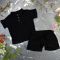 Комплект muslin cotton Black BEWARM дитячий (штани,футболка,панамка,шорти,туніка)