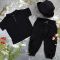 Костюм muslin cotton BEWARM дитячий штани + футболка + панамка Black