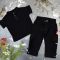 Костюм muslin cotton BEWARM дитячий штани + футболка + панамка Black