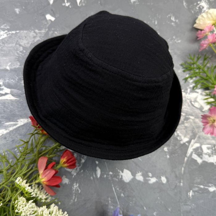 Панамка дитяча Muslin Cotton BEWARM Black
