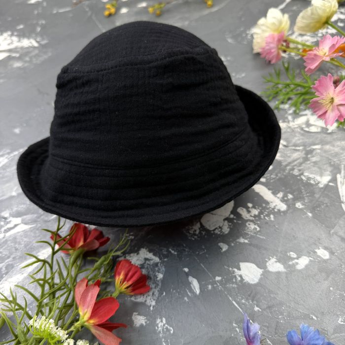 Панамка дитяча Muslin Cotton BEWARM Black
