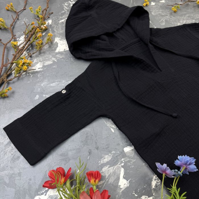 Муслінова Туніка дитяча Muslin Cotton BEWARM Black