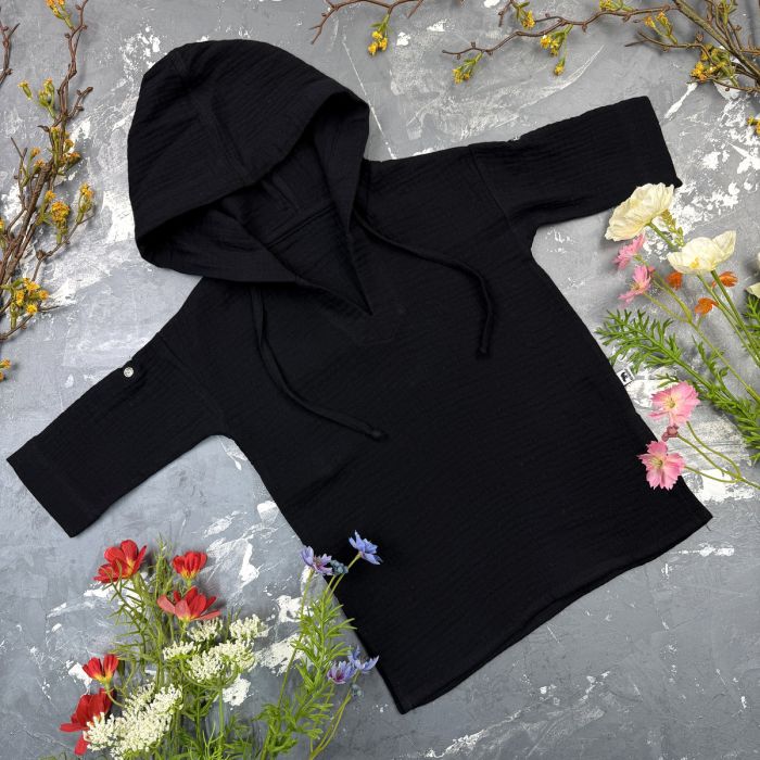 Муслінова Туніка дитяча Muslin Cotton BEWARM Black