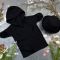 Мусліновий набір туніка + панама дитяча Muslin Cotton BEWARM Black