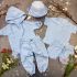 Комплект muslin cotton Sky-blue BEWARM дитячий (штани,футболка,панамка,шорти,туніка)