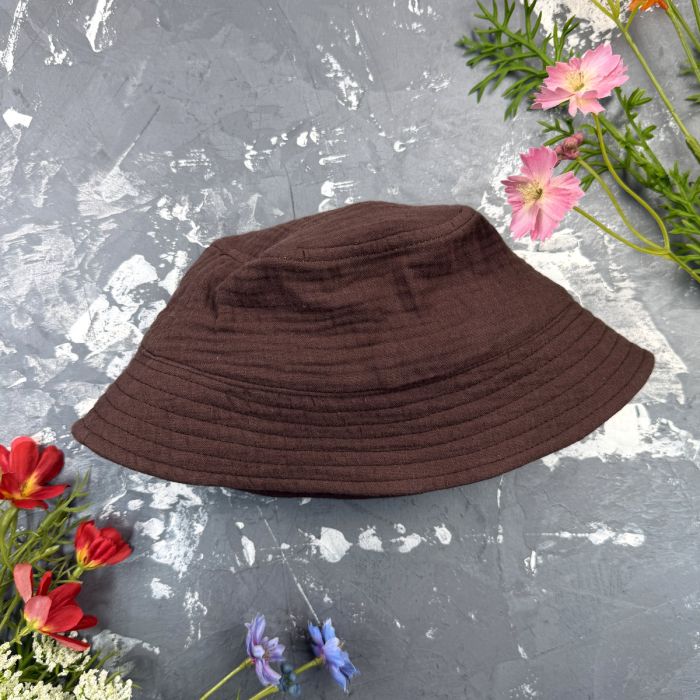 Панамка дитяча Muslin Cotton BEWARM Шоколад