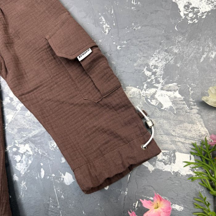 Костюм muslin cotton BEWARM дитячий штани + футболка choko