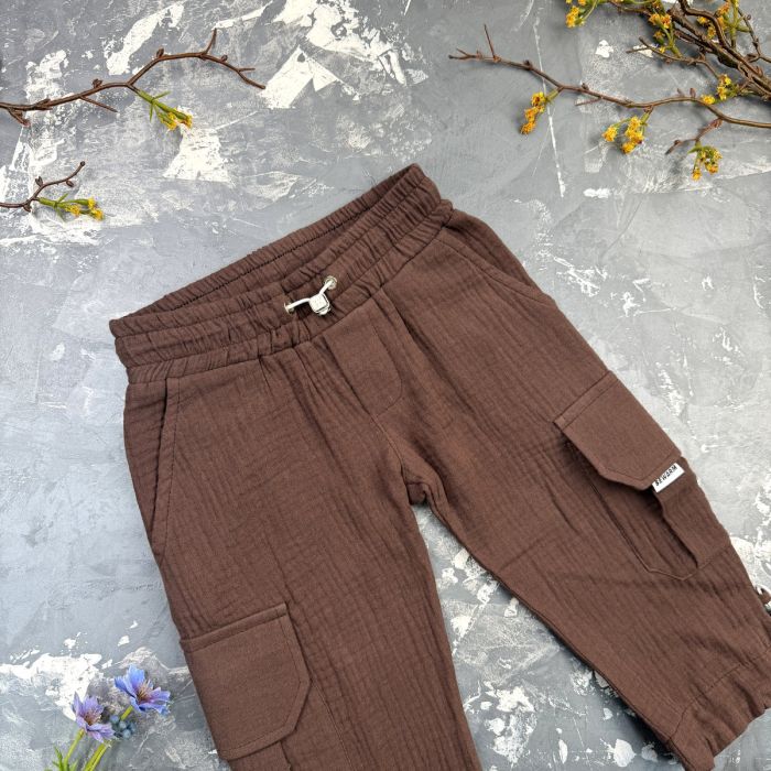Костюм muslin cotton BEWARM дитячий штани + футболка choko