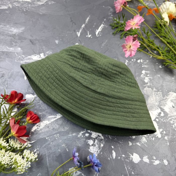 Комплект muslin cotton dark green BEWARM дитячий (штани,футболка,панамка,шорти,туніка)